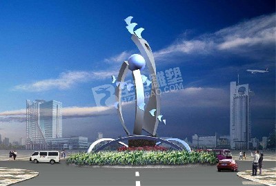 城市景观雕塑抽象不锈钢雕塑原创设计