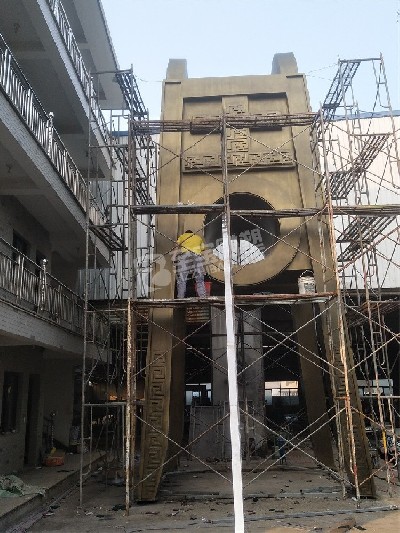 教学楼标志性建筑创意抽象钟不锈钢雕塑定制