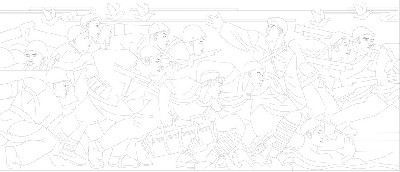 红色党建浮雕雕塑原创手绘设计稿