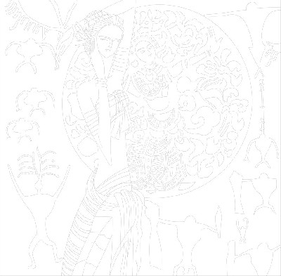 民族团结浮雕雕塑原创手绘设计稿