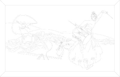 民族团结浮雕雕塑原创手绘设计稿