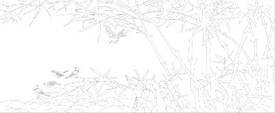 山水风景浮雕雕塑原创手绘设计稿