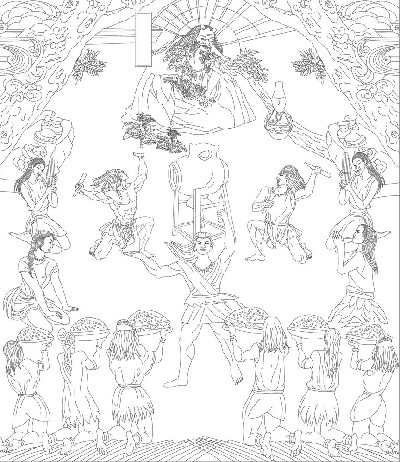 乡村振兴浮雕雕塑原创手绘设计稿