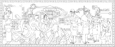 中医文化浮雕雕塑原创手绘设计稿