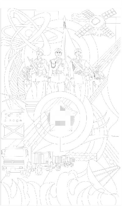 红色党建浮雕雕塑原创手绘设计稿